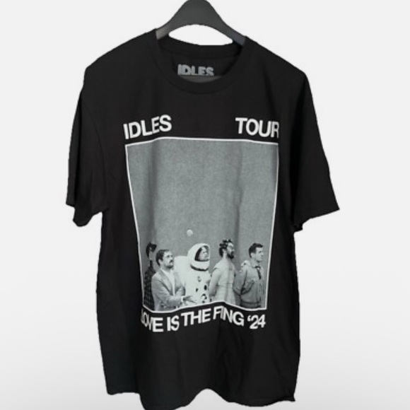 IDLES Love Is The Fing 2024 Official Tour Merch T Shirt Size Large - Picture 1 of 4